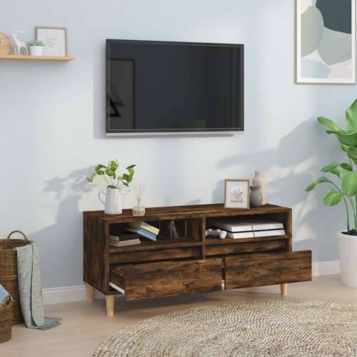 TV ormarić boja dimljenog hrasta 100x34,5x44,5konstruirano drvo - Dimljeni hrast 1 100 cm 34.5 cm Cijena