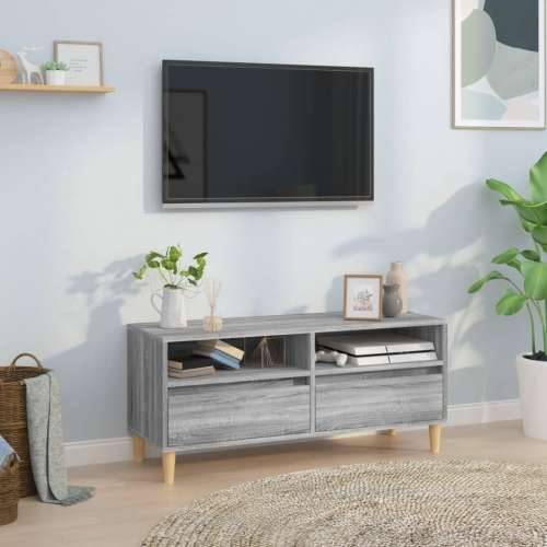 TV ormarić sivi Sonoma 100x34,5x44,5cm konstruirano drvo - Sivi hrast sonoma 1 100 cm 34.5 cm Cijena