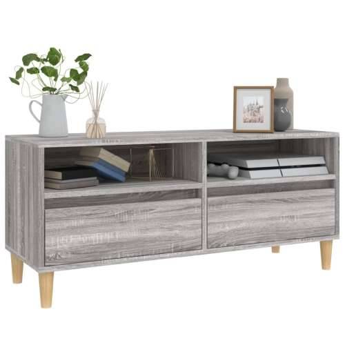 TV ormarić sivi Sonoma 100x34,5x44,5cm konstruirano drvo - Sivi hrast sonoma 1 100 cm 34.5 cm Cijena