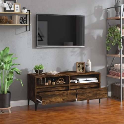 TV ormarić boja dimljenog hrasta 100x34,5x44,5konstruirano drvo - Dimljeni hrast 1 100 cm 34.5 cm Cijena