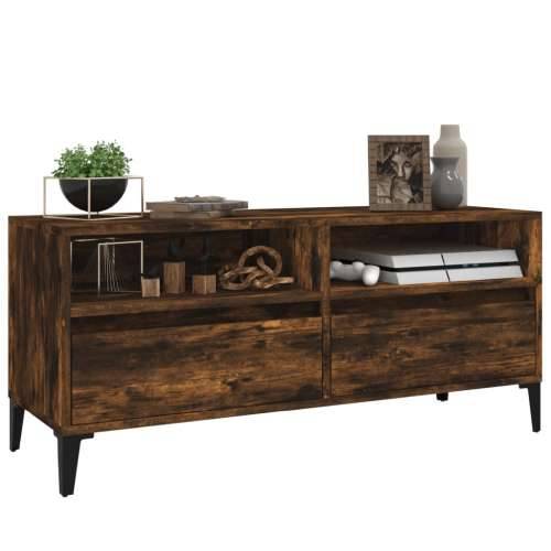 TV ormarić boja dimljenog hrasta 100x34,5x44,5konstruirano drvo - Dimljeni hrast 1 100 cm 34.5 cm Cijena