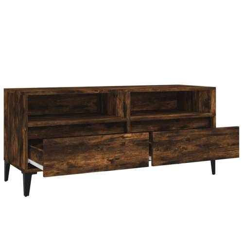 TV ormarić boja dimljenog hrasta 100x34,5x44,5konstruirano drvo - Dimljeni hrast 1 100 cm 34.5 cm Cijena