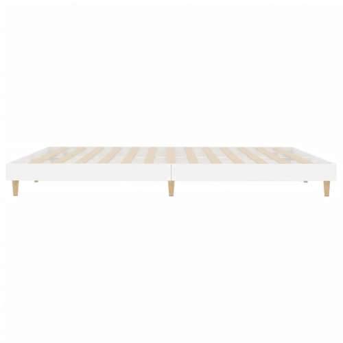 Okvir za krevet visoki sjaj bijeli 220x200 cm konstruirano drvo Cijena