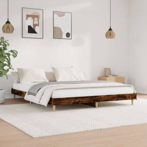 Okvir za krevet boja hrasta 200x200 cm konstruirano drvo