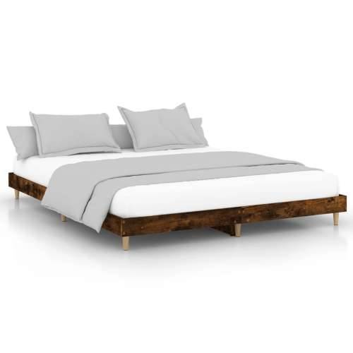 Okvir za krevet boja hrasta 200x200 cm konstruirano drvo Cijena
