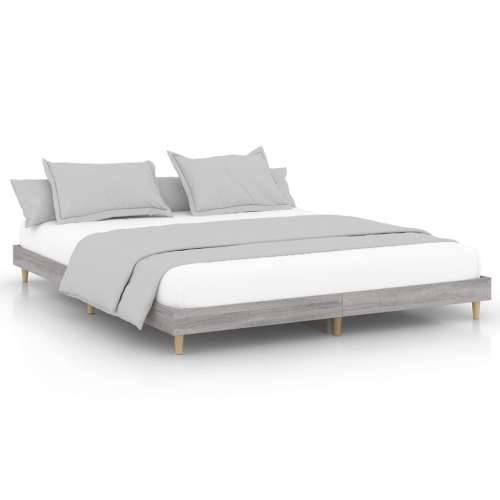 Okvir za krevet boja hrasta 200x200 cm od konstruiranog drva Cijena