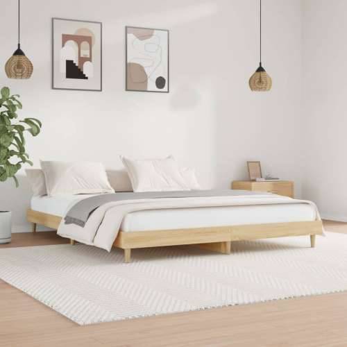 Okvir za krevet boja hrasta 160x200 cm od konstruiranog drva