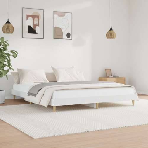 Okvir za krevet bijeli 150x200 cm konstruirano drvo