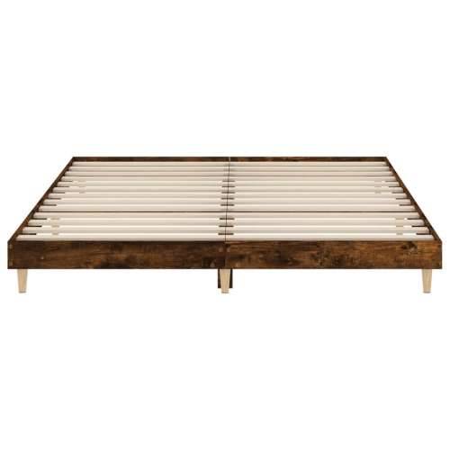 Okvir za krevet boja hrasta 150 x 200 cm konstruirano drvo Cijena
