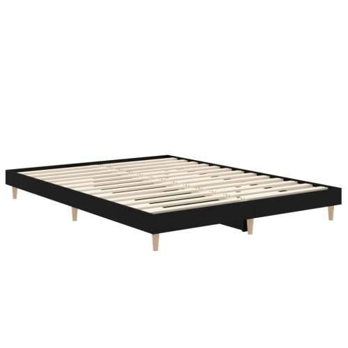 Okvir za krevet crni 140x190 cm konstruirano drvo Cijena
