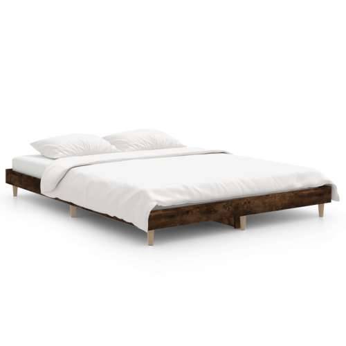 Okvir za krevet boja hrasta 140x190 cm konstruirano drvo Cijena