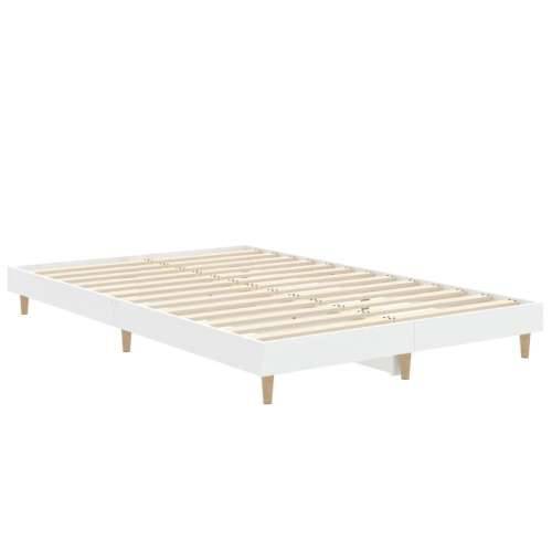 Okvir za krevet bijeli 120x190 cm konstruirano drvo Cijena