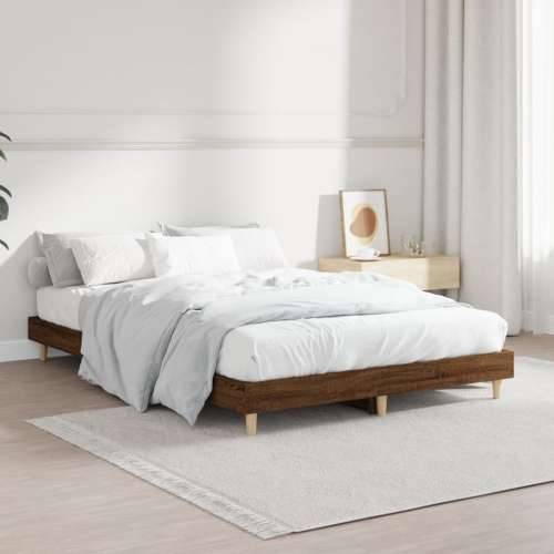 Okvir za krevet smeđi hrast 120x190 cm konstruirano drvo Cijena