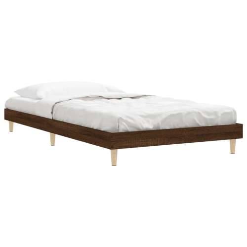 Okvir za krevet smeđi hrast 90x190 cm konstruirano drvo Cijena