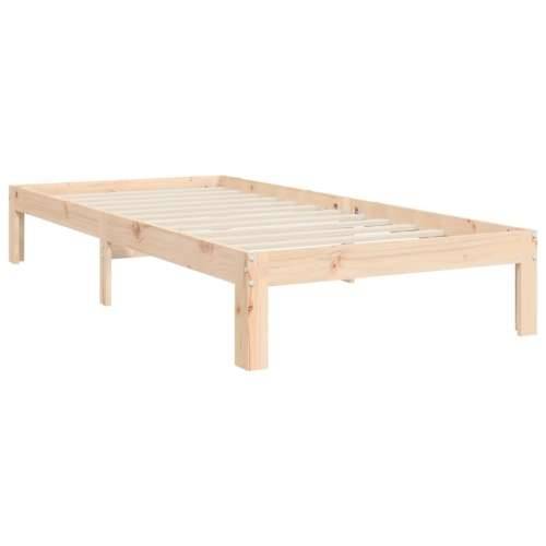 Okvir kreveta bez madraca 90 x 200 cm od masivne borovine - Prirodna 90 x 200 cm s uzglavljem Cijena