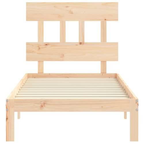 Okvir kreveta bez madraca 90 x 200 cm od masivne borovine - Prirodna 90 x 200 cm s uzglavljem Cijena