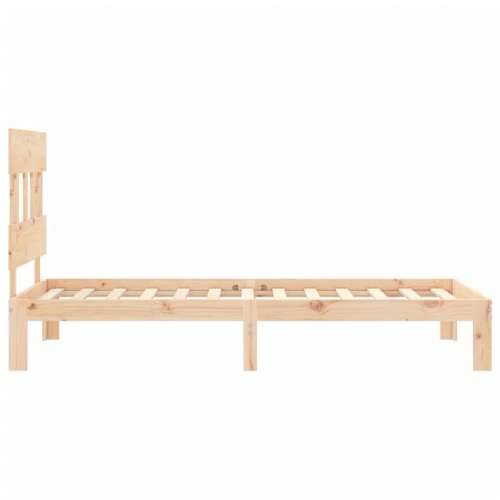 Okvir kreveta bez madraca 90 x 200 cm od masivne borovine - Prirodna 90 x 200 cm s uzglavljem Cijena