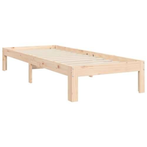 Okvir kreveta bez madraca 90 x 200 cm od masivne borovine - Prirodna 90 x 200 cm s uzglavljem Cijena