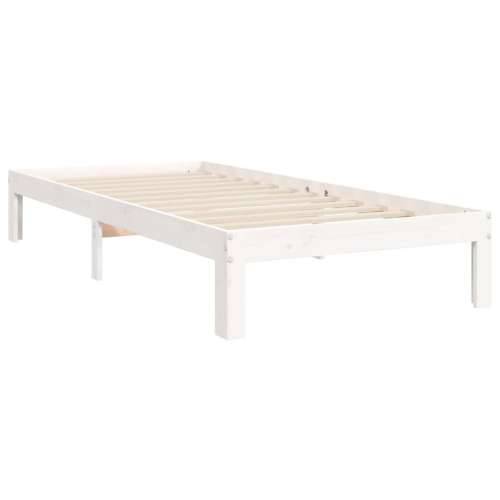 Okvir kreveta bez madraca bijeli 90 x 200 cm masivna borovina - Bijela 90 x 200 cm Cijena