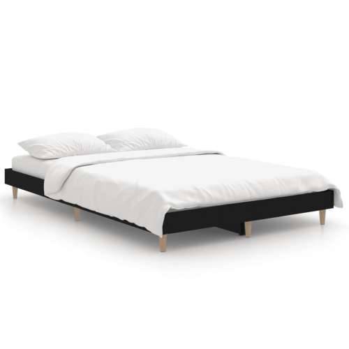 Okvir za krevet crni 120x190 cm konstruirano drvo Cijena