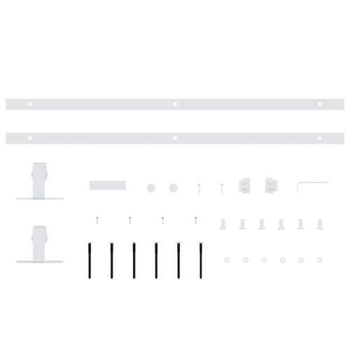Mini set za klizna vrata ormarića ugljični čelik bijeli 152 cm - Bijela 152 cm 1 Jednokrilna vrata Cijena