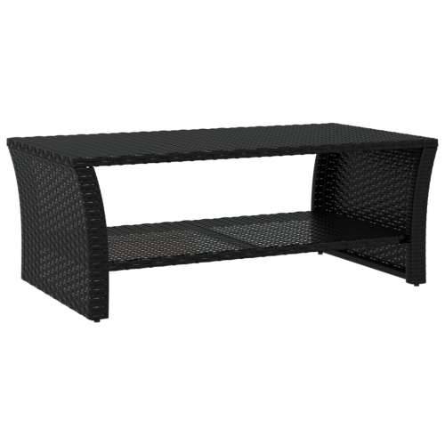 Stolić za kavu crni 100 x 50 x 40 cm od poliratana - Crna 1 Cijena