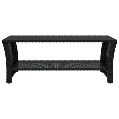 Stolić za kavu crni 100 x 50 x 40 cm od poliratana - Crna 1 Cijena