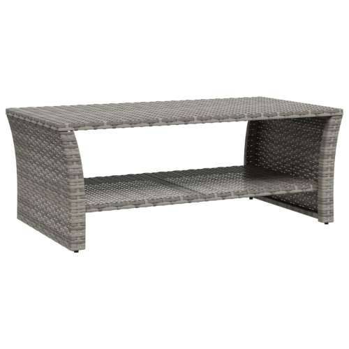 Stolić za kavu sivi 100 x 50 x 40 cm od poliratana - Siva 1 Cijena