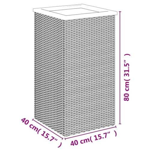 Sadilica crna 40 x 40 x 80 cm od poliratana - 40 x 40 x 80 cm 1 Cijena