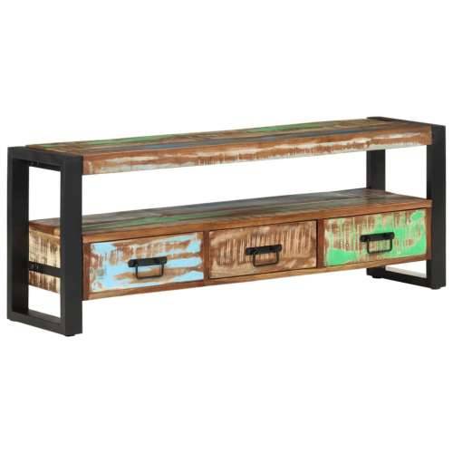 TV ormarić 120 x 30 x 45 cm od masivnog obnovljenog drva - 1 120 cm masivno obnovljeno drvo Cijena