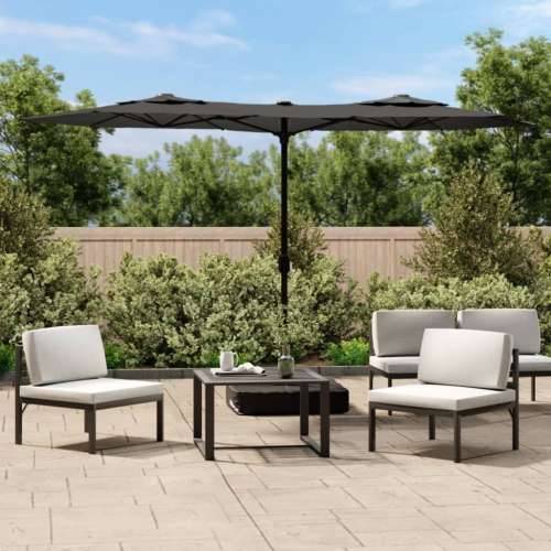 Dvostruki vrtni suncobran s LED svjetlima antracit 316 x 240 cm - Antracit 1 Cijena