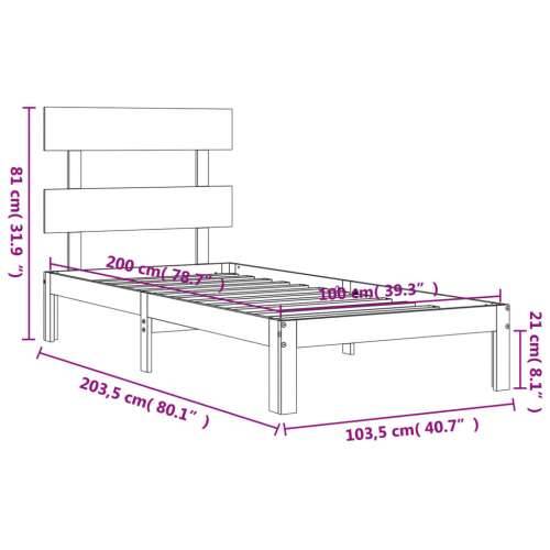 Okvir kreveta bez madraca bijeli 100x200 cm konstruirano drvo - Bijela 100 x 200 cm s uzglavljem Cijena