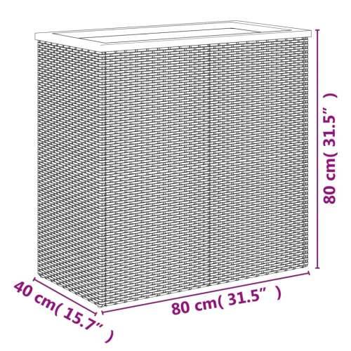 Sadilica crna 80 x 40 x 80 cm od poliratana - 80 x 40 x 80 cm 1 Cijena