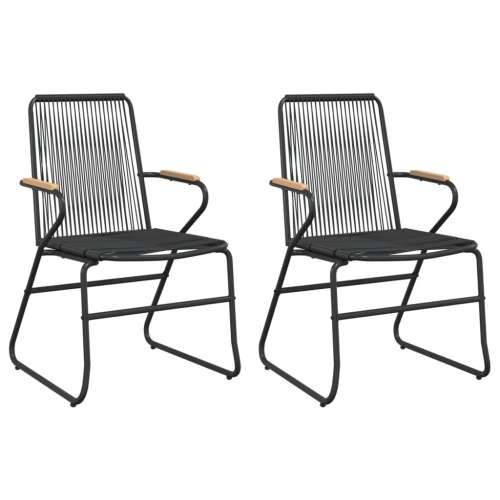 Vrtne stolice 2 kom crne 58 x 59 x 85,5 cm od PVC ratana Cijena