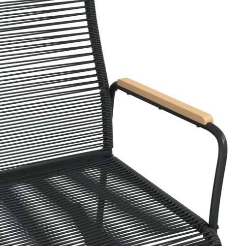 Vrtna stolica za ljuljanje crna 59 x 79,5 x 104 cm PVC ratan Cijena