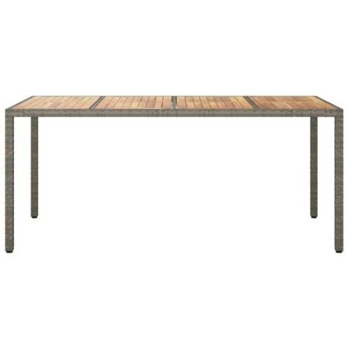 Vrtni stol od poliratana i bagremovog drva 190x90x75 cm sivi - Siva 190 x 90 x 75 cm 1 Cijena