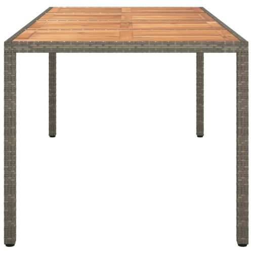 Vrtni stol od poliratana i bagremovog drva 190x90x75 cm sivi - Siva 190 x 90 x 75 cm 1 Cijena