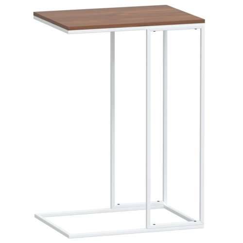 Bočni stolić bijeli 40 x 30 x 59 cm od konstruiranog drva Cijena