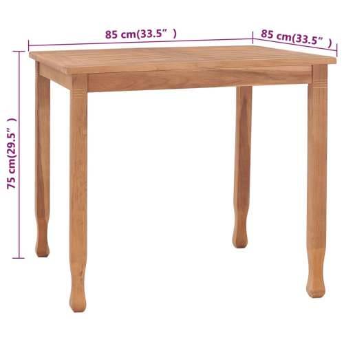 Vrtni stol - Blagovaonski stol 85 x 85 x 75 cm od masivne tikovine Cijena