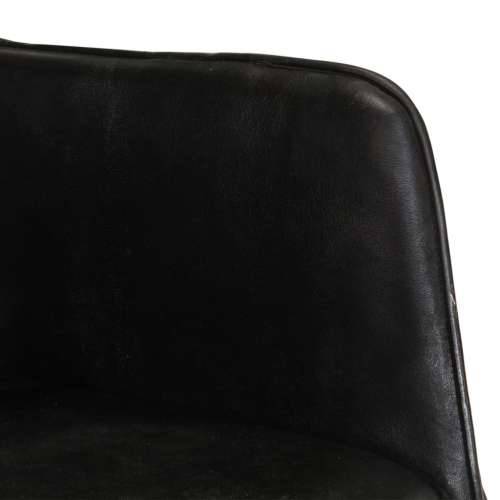 Stolica za ljuljanje od prave kože crna Cijena
