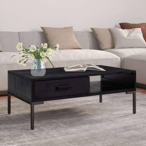 Stolić za kavu crni 90 x 50 x 35 cm od masivne borovine - Crna 1 Cijena