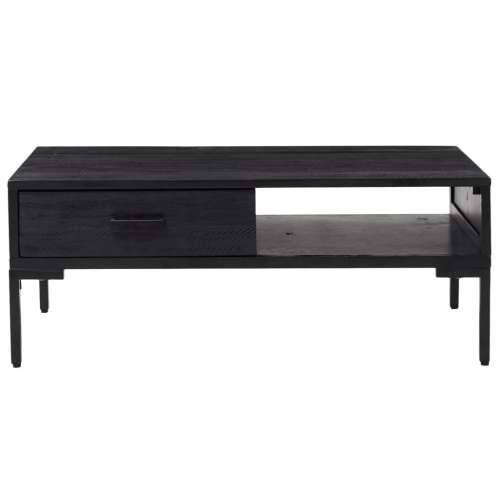 Stolić za kavu crni 90 x 50 x 35 cm od masivne borovine - Crna 1 Cijena