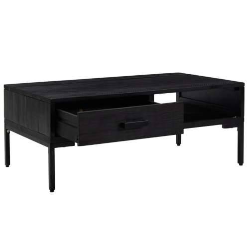 Stolić za kavu crni 90 x 50 x 35 cm od masivne borovine - Crna 1 Cijena