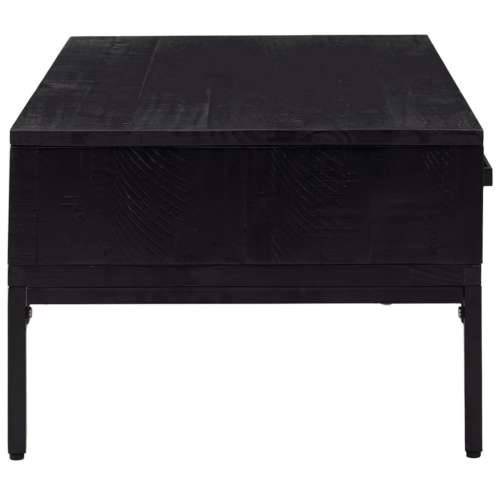 Stolić za kavu crni 90 x 50 x 35 cm od masivne borovine - Crna 1 Cijena