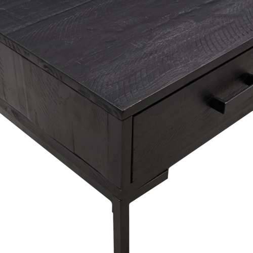 Stolić za kavu crni 90 x 50 x 35 cm od masivne borovine - Crna 1 Cijena