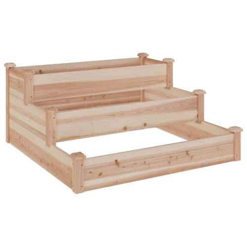 Povišena gredica - Vrtna gredica 120 x 120 x 56 cm od masivne jelovine - Prirodna 1 Cijena