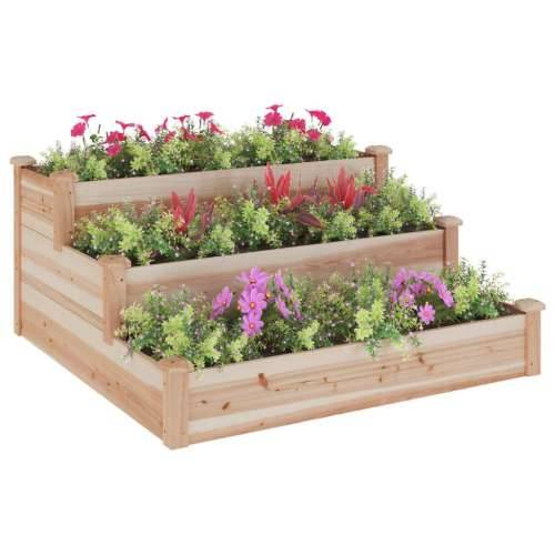 Povišena gredica - Vrtna gredica 120 x 120 x 56 cm od masivne jelovine - Prirodna 1 Cijena
