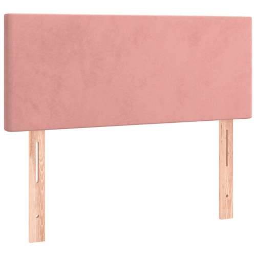 Box spring krevet s madracem ružičasti 100x200 cm baršunasti - Ružičasta 100 x 200 cm Gladak dizajn Cijena