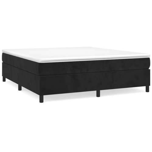 Krevet s oprugama i madracem crni 180x200 cm baršunasti Cijena