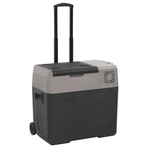 Prijenosni hladnjak s kotačima i adapterom crno-sivi 30 L PP - 30 l s adapterom Cijena